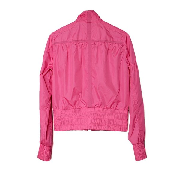 VINTAGE Y2K XOXO Hot Pink Bomber Jacket Windbreaker Retro Full Zip Barbiecore - Picture 5 of 13